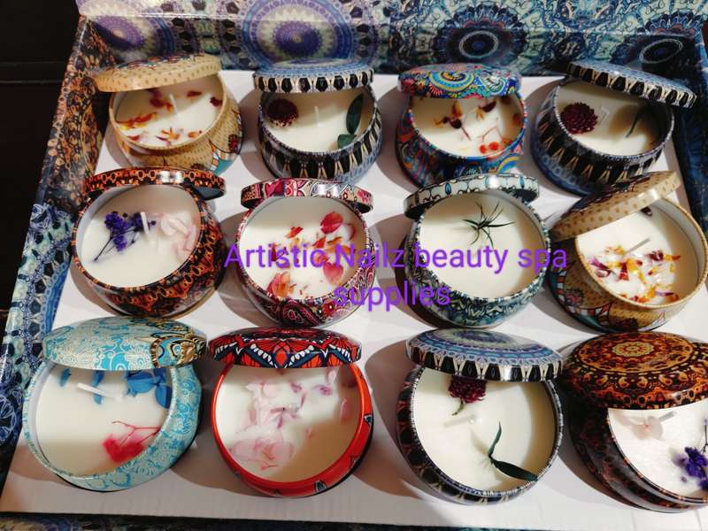 Aromatic scented  luxury candles box large tins x 12 various scents