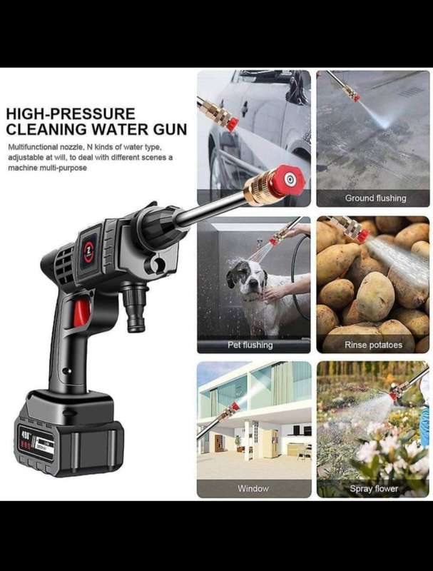 High pressure washer gun cordless and rechargeable 48v