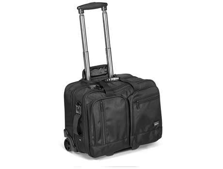 Alex Varga Truman Tech Trolley Laptop & Cabin Bag With Lock - Black
