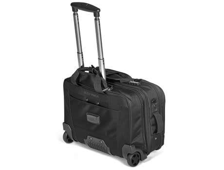 Alex Varga Truman Tech Trolley Laptop & Cabin Bag With Lock - Black