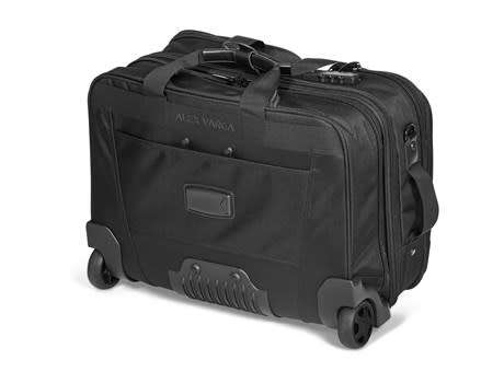 Alex Varga Truman Tech Trolley Laptop & Cabin Bag With Lock - Black