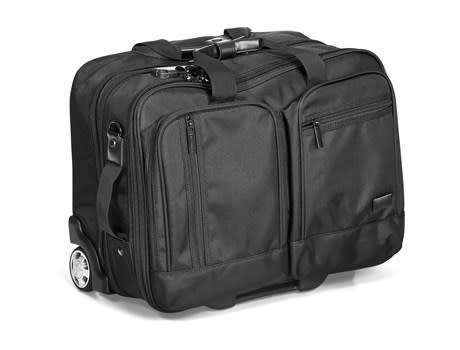 Alex Varga Truman Tech Trolley Laptop & Cabin Bag With Lock - Black