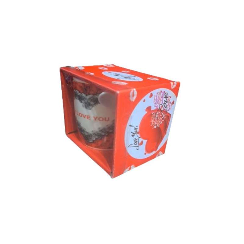I love you Gift mug and spoon- red