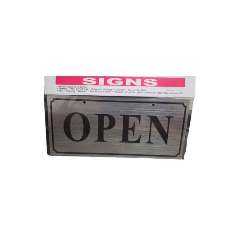 Adhesive Metal signage-Open/Closed