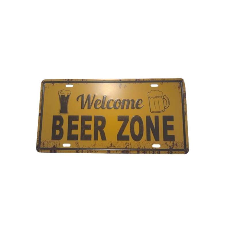 Beer Zone Metal Poster - Wall Art