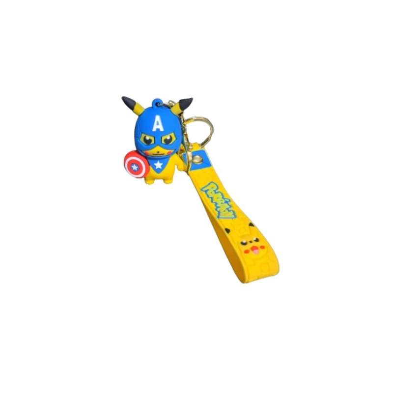 Pikachu/Captain America Cosplay Keychain