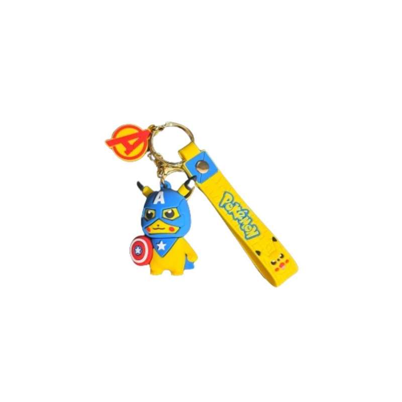 Pikachu/Captain America Cosplay Keychain