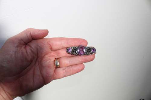 Sterling Silver and Amethyst brooch - gorgeous!