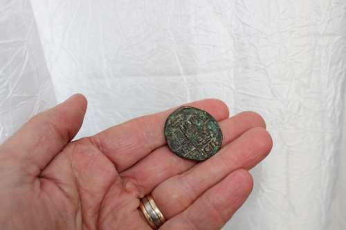 Ancient (brass?) coin.....condition very good