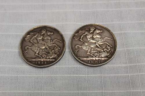 Crowns x 2 - Great Britain - 1889 and 1897......BOTH for R 750!!