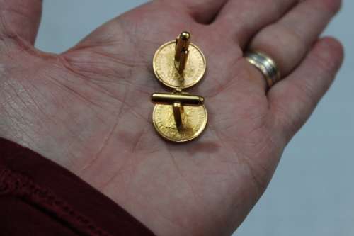 1 cent cufflinks! First ones I've seen - unusual
