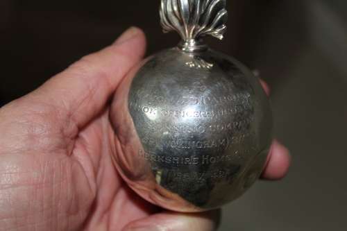 FOR ftc ONLY - Sterling "grenade" table cigar lighter - appeal to silver or military collectors!