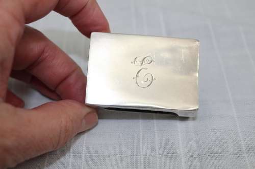 Sterling matchbox cover - 13.1grams