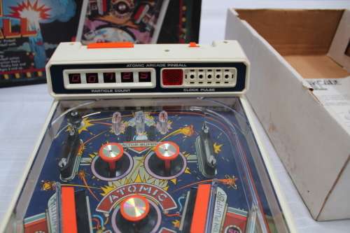 Vintage TOMY Atomic Arcade Pinball machine - desktop - working!!