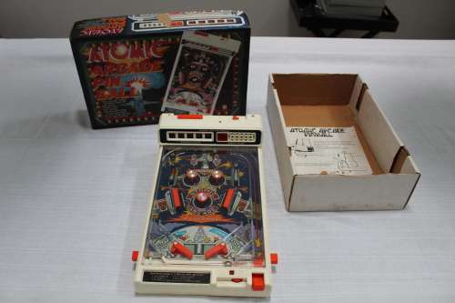 Vintage TOMY Atomic Arcade Pinball machine - desktop - working!!