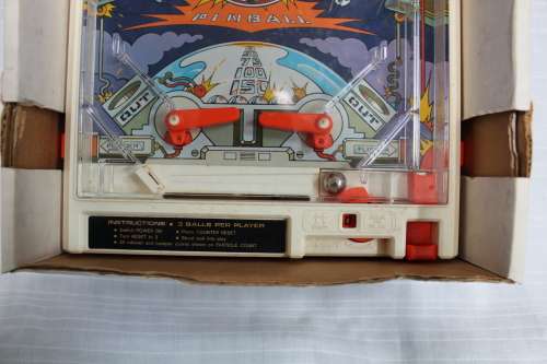Vintage TOMY Atomic Arcade Pinball machine - desktop - working!!
