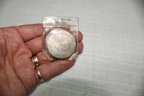 Silver, uncirculated Netherlands 10 Gulden