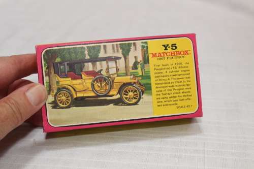 Lesney Matchbox No. Y5 - 1907 Peugeot - in original box!