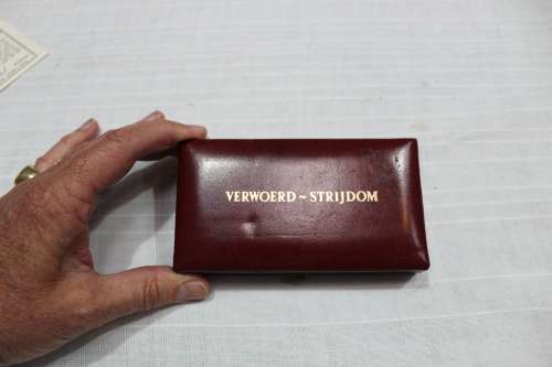 Sterling silver Verwoerd /Strijdom medallion set - only 250 minted!
