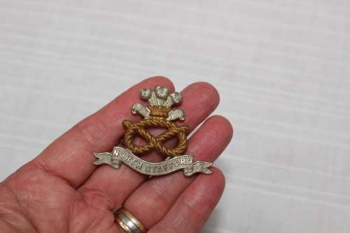 North Staffordshire cap badge - excellent!