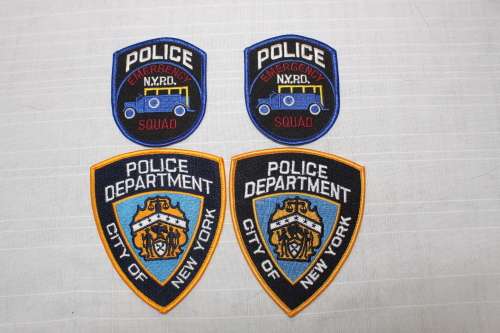 New York Police Department GENUINE patches x 4!!