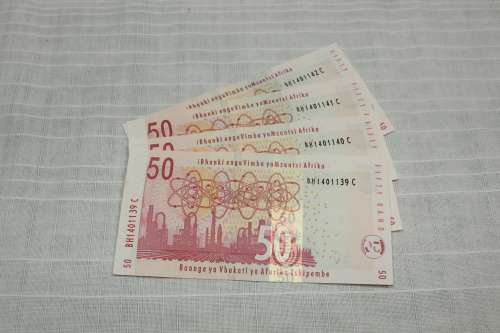 R 50 notes - uncirculated - sequential