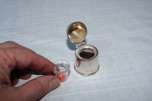 Sterling `travel` candle holder!....very different!