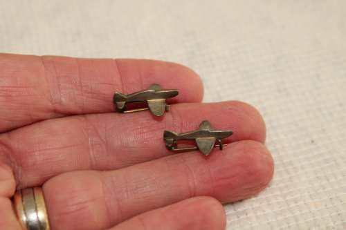 FOR Katschmarek ONLY! WW2 Sweetheart Spitfire plane brooches x 2!!!