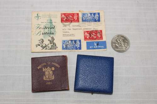 Festival of Britain bundle - FDC and 3 coins!