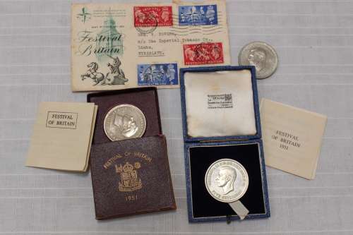 Festival of Britain bundle - FDC and 3 coins!
