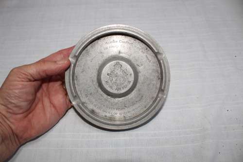 Royal Airforce ashtray made from airplane piston from WW2 - amazing!