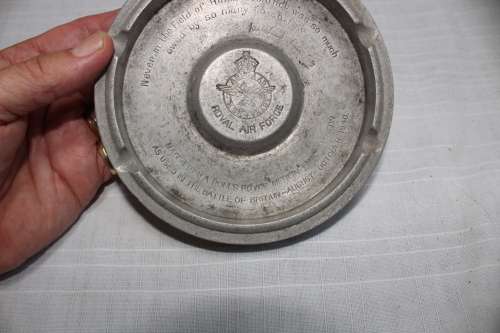 Royal Airforce ashtray made from airplane piston from WW2 - amazing!