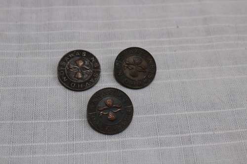 South African Women's Auxiliary Service badges x 3 - all numbered