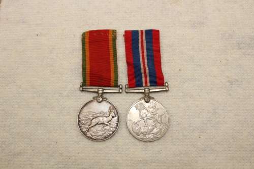 WW2 pair - Africa Service medal and War Medal - 56608 N.J. Louw