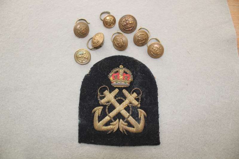 Navy badge and buttons - all for R 60!