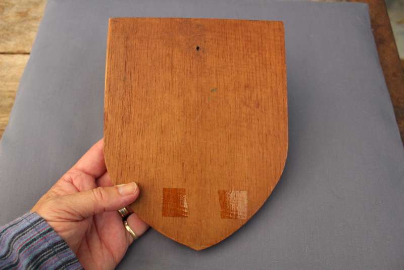Royal Army Services Corps wooden plaque - detail below....