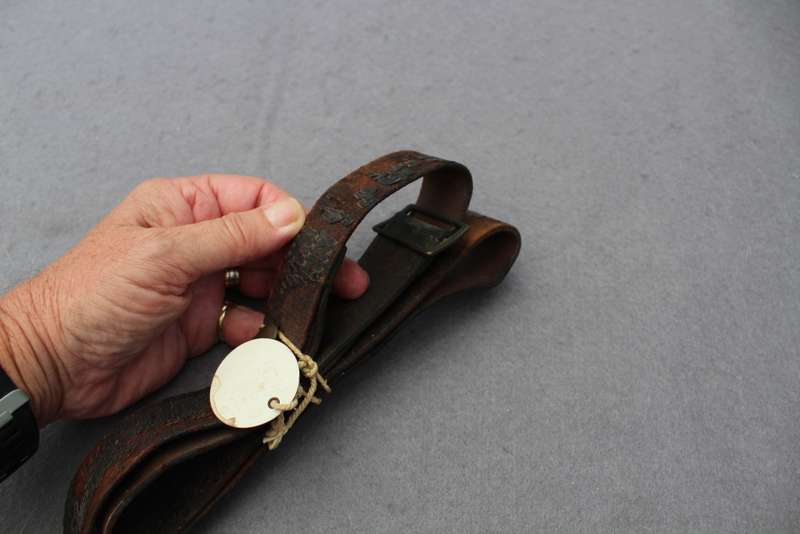 Very early Mauser rifle strap - reason for low price below.....