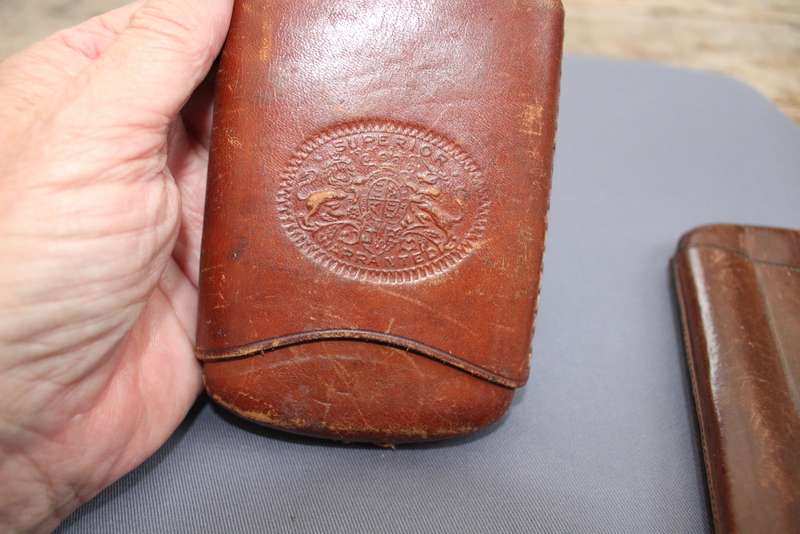 Leather cigar cases x 2 - excellent!