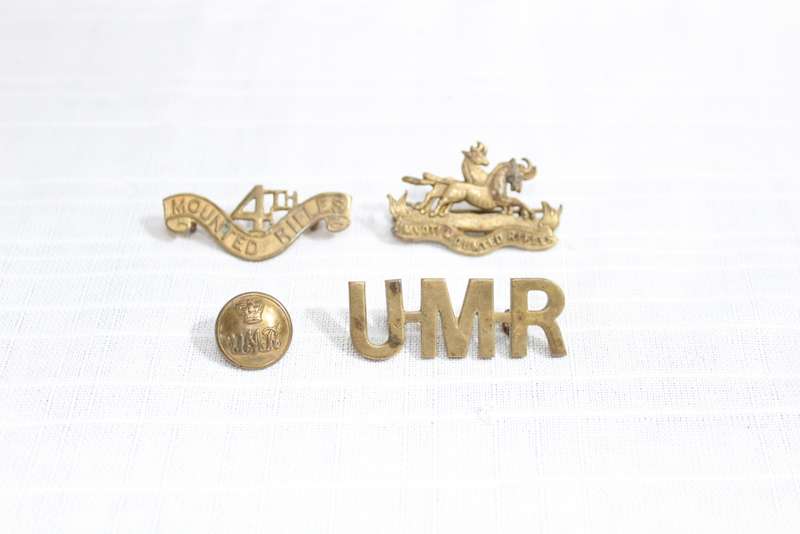 Boer War / WWl  Umvoti Mounted Rifles badges - great find! Rare!