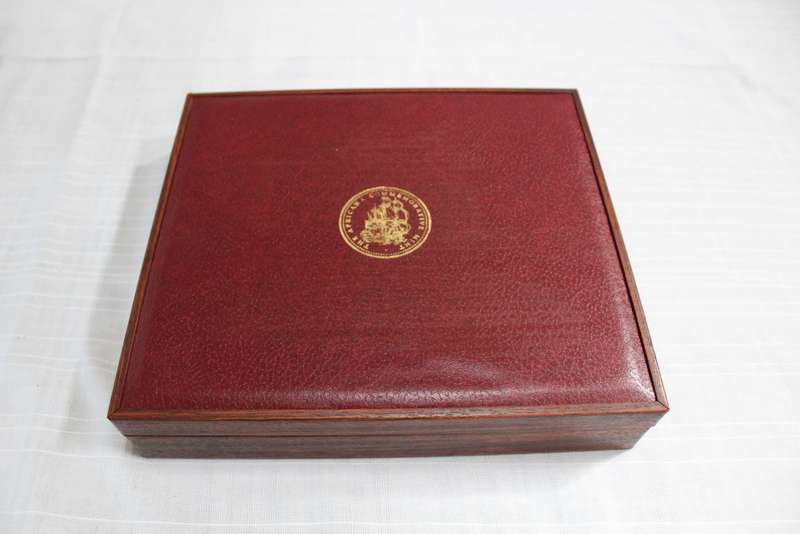 Sterling silver stamp set in wooden box.....hoarding silver??