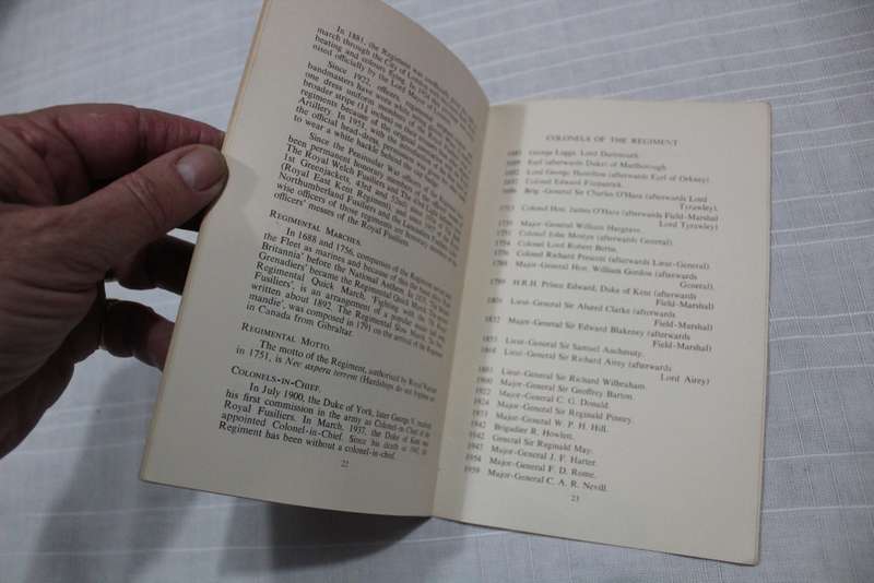 Royal Fusiliers - 1685 - 1960. Book AND badge......