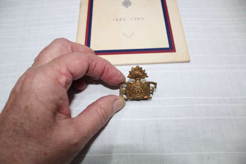 Royal Fusiliers - 1685 - 1960. Book AND badge......