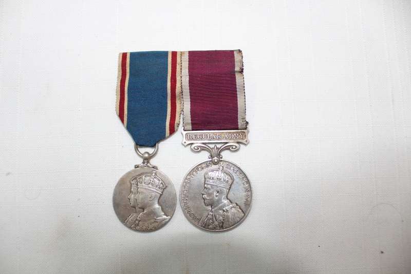 Army Meritorious Service medal and Coronation Medal 1937 - rare pair!