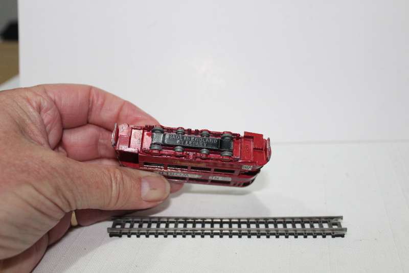 Lesney tram No 3 - with piece of Lima display track......