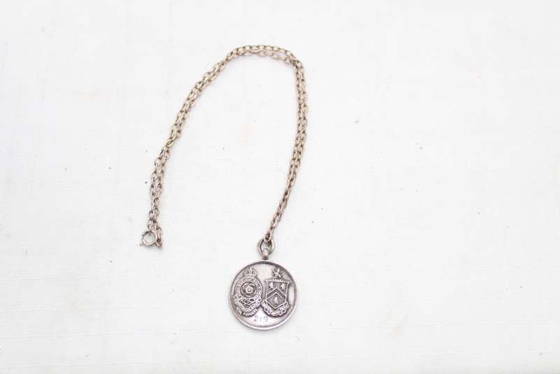 Royal Fusiliers Sterling silver Sportsman Battalion badge with chain