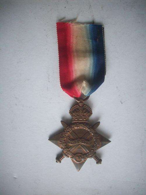 1914/15 Star....awarded to J.Jackson 7th Infantry