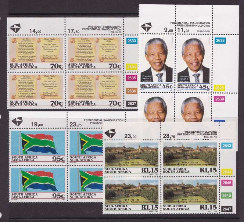 RSA: MANDELA BUNDLE - Inauguration Coin FDC, Faces Booklet, Ctrls & SAPO Tribute Book High Cat Lot!!