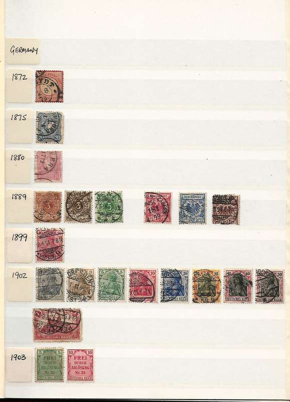 GERMANY: 1872 - 1994 LIGHTHOUSE ALBUM 16 Page (32 side) Mint & Used Full & Partial Sets. Great Cat!