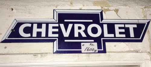 Chevrolet  Enamel Advertising Sign approx 48 cm x 15 cm