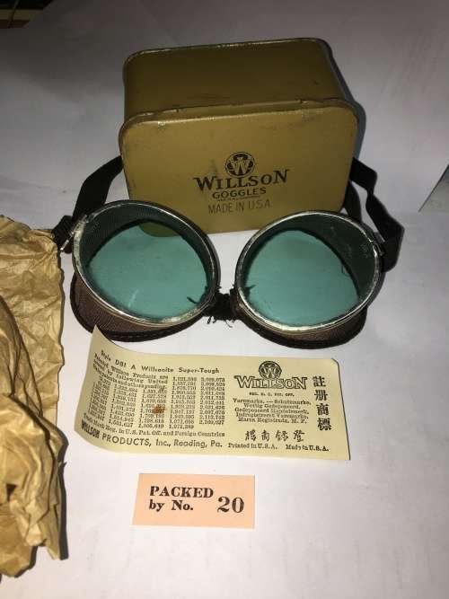 Willson Goggles In Original Tin (5 AVAIL. @ R 295.00 EACH)